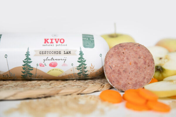 KIVO klobasa - mokra hrana za pse jagnjetina 600g