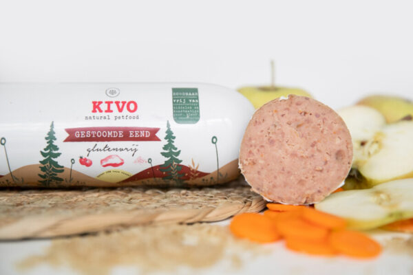 KIVO klobasa - mokra hrana za pse raca 600g