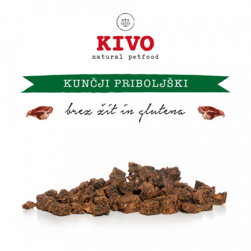 KIVO kunčji priboljški - kunčje meso v kockah 400g