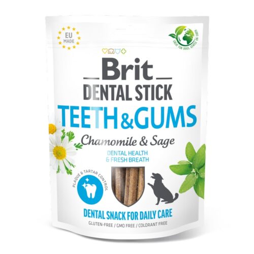 Brit dog dental stick teeth & gums with chamomile & sage