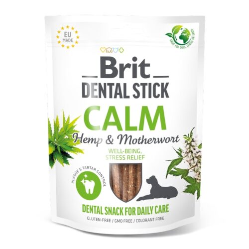 Brit dog dental stick calm with hemp & motherwort​