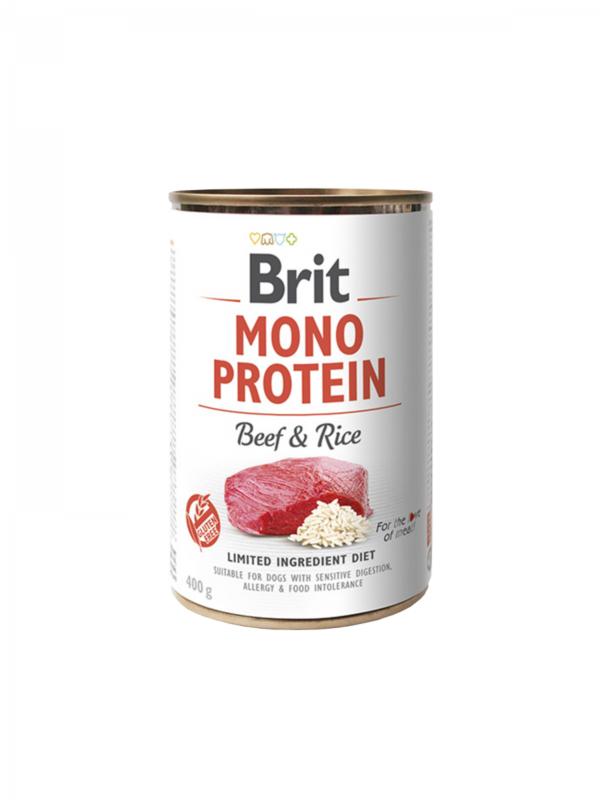 BRIT MONO PROTEIN BEEF & RICE - govedina in riž 400g