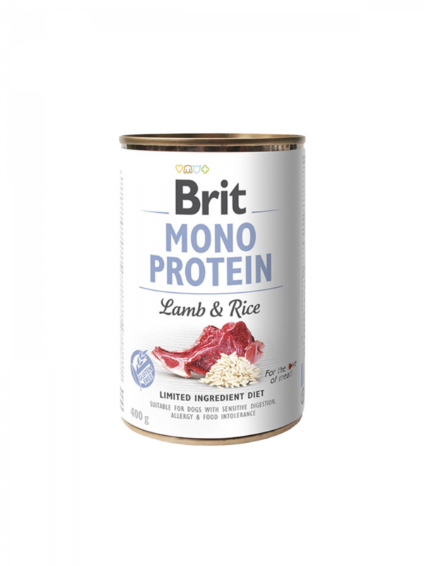 BRIT MONO PROTEIN LAMB & RICE - jagnjetina in riž 400g