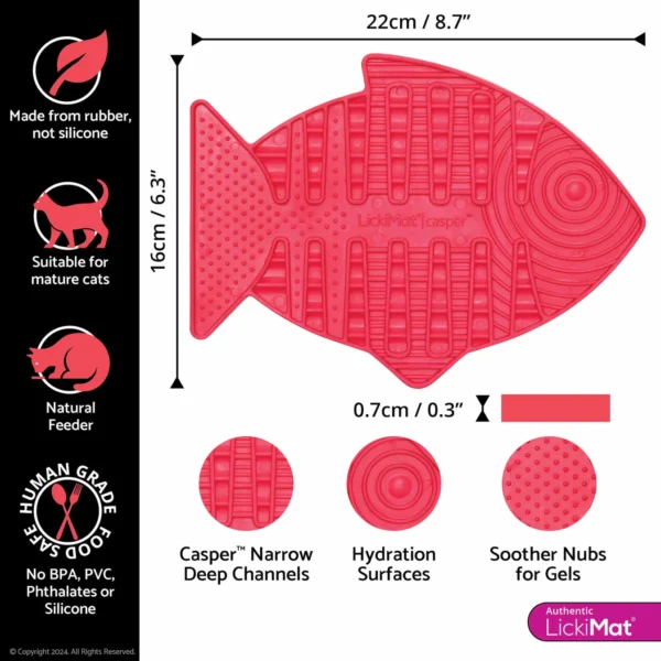 LickiMat Casper – Slow feeder lick mat za mačke