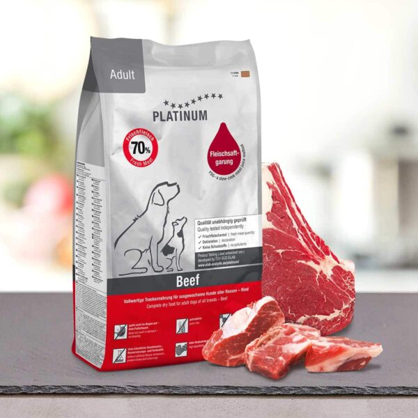 PLATINUM adult Beef, suha hrana za pse