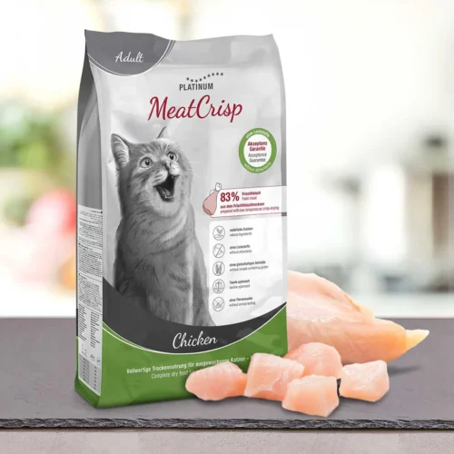 PLATINUM MeatCrisp Adult Chicken – suha hrana za odrasle mačke