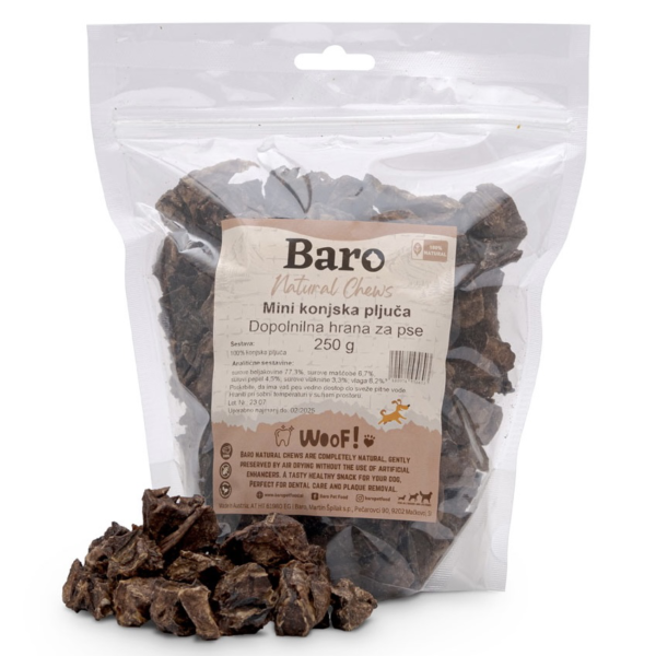 BARO natural chews MINI konjska pljuča 250g