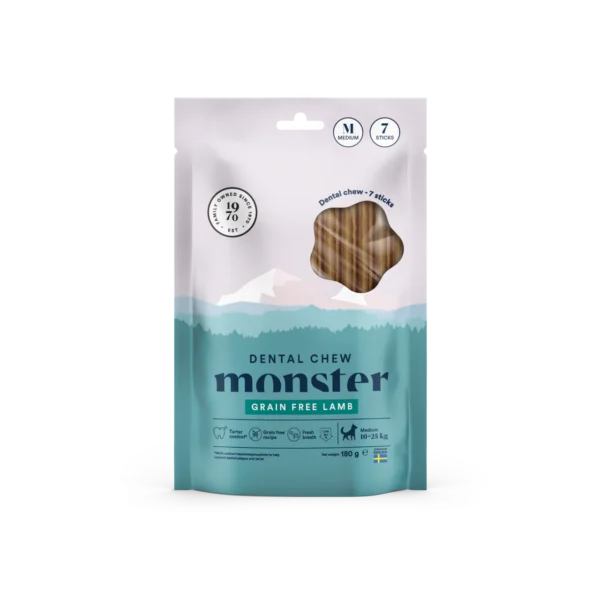 Monster_20Dog_20Dental_20Chew_20Lamb_20M_20Large_544396eb-395e-4b03-8719-09d2ed1f84e0.png MONSTER – DENTAL CHEW LAMB - jagnjetina MEDIUM (tedensko pakiranje)