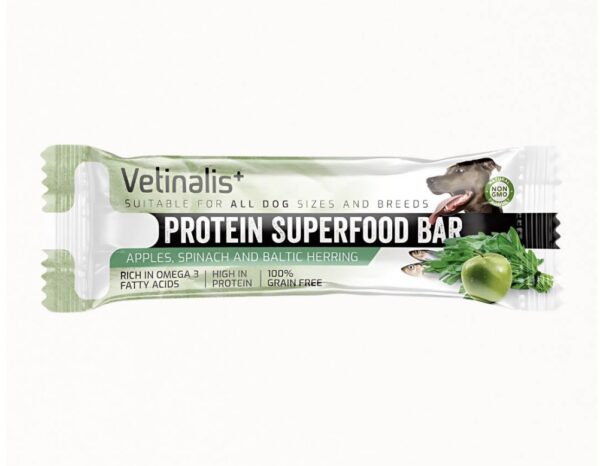 Screenshot Vetinalis - PROTEIN BAR Ribe, jabolko in špinača
