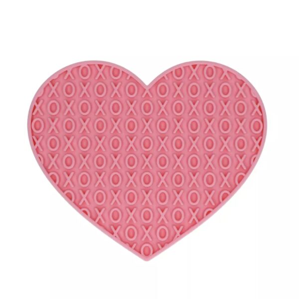 Eat Slow Live Longer Lick Mat Lovely Pink - srček podloga