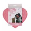 Eat Slow Live Longer Lick Mat Lovely Pink - srček podloga