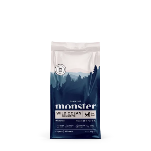 Monster_20Dog_20GF_20Wild_20Ocean_20Sensitive_202_20kg_20Grounded_20Front.png Monster Dog Grain free SENSITIVE WILD OCEAN WHITE FISH / bela riba – Suha hrana za pse