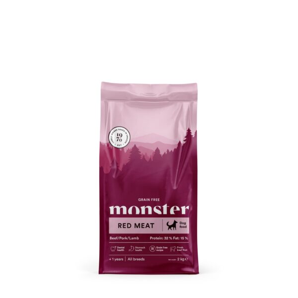 Monster Dog Grain free RED MEAT BEEF/PORT/LAMB - govedina/svinja/jagnjetina – Suha hrana za pse