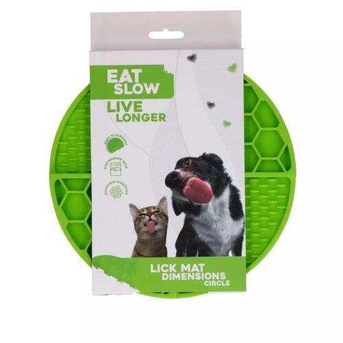 Eat Slow Live Longer Lick Mat circle green - čudežen krog